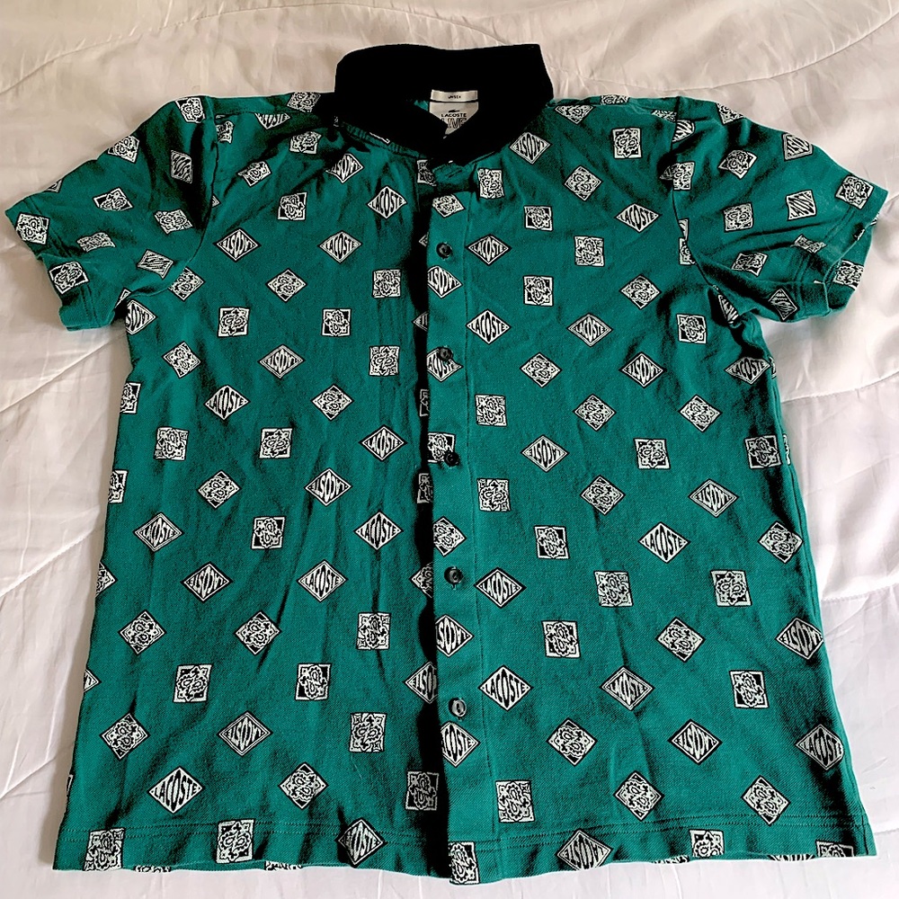 LACOSTE button down polo shirt